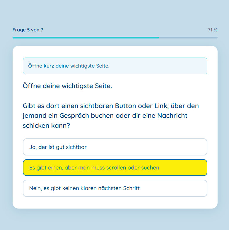 7 einfache Fragen: 10-Minuten-Website-Check
