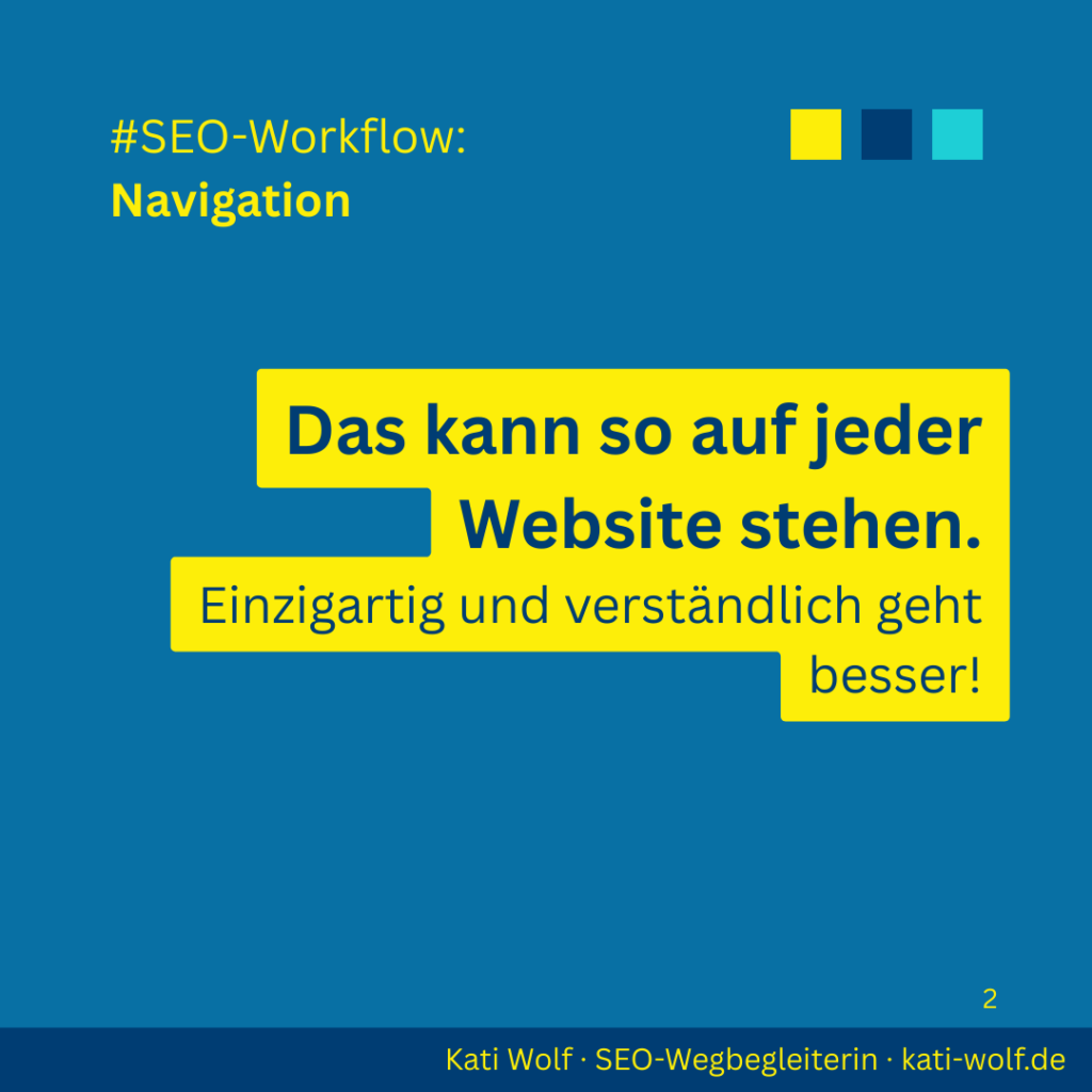 Allgemeine Navigation: Kati Wolf - SEO-Coaching & SEO-Sparringspartner