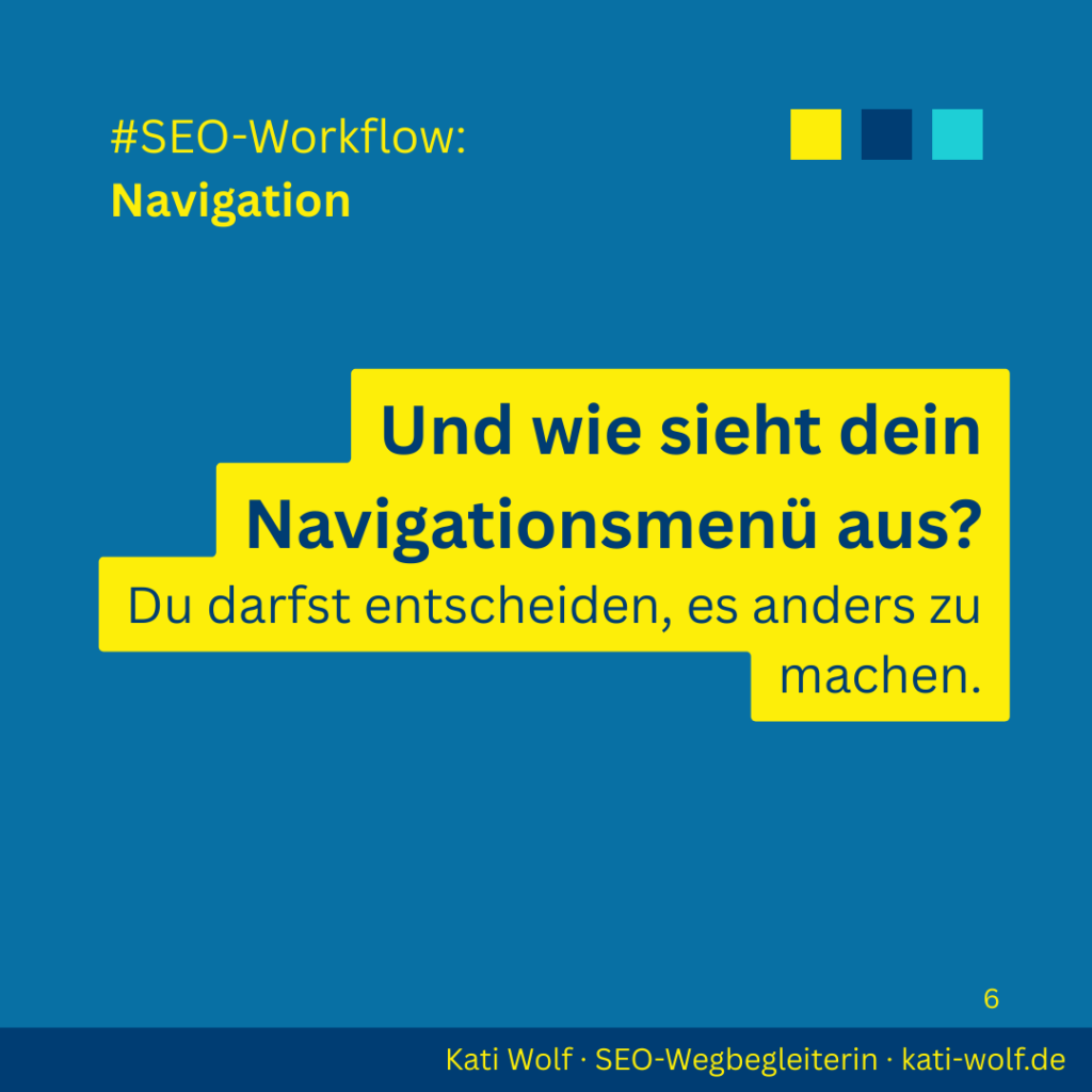 Sprechende Navigation: Kati Wolf - SEO-Coaching & SEO-Sparringspartner